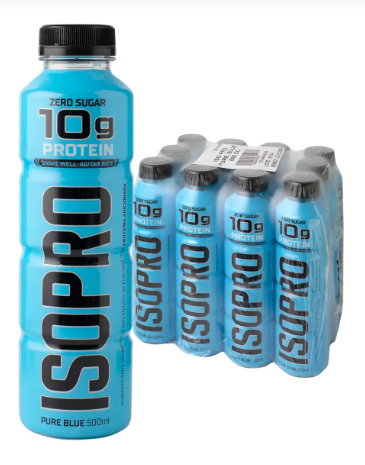 Isopro pure BLUE 500ml, isotonica + proteina.
