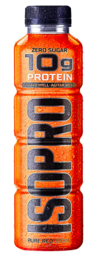 Isopro pure RED 500ml, isotonica + proteina.