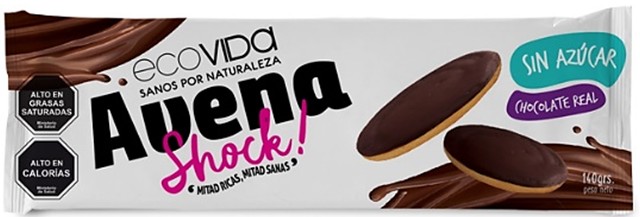 Galleta vegana sin azucar, de avena y chocolate.