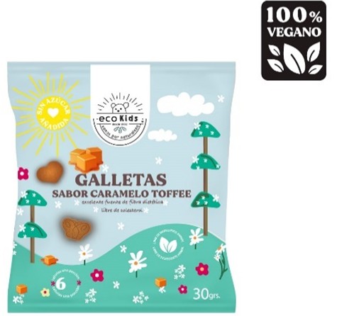 Galletas Eco Kids Mini Sabor Caramelo Toffee x 30gr