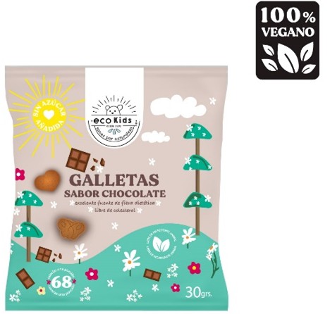 Galleta Eco Kids Mini Sin azucar Choco Chips 30gr.