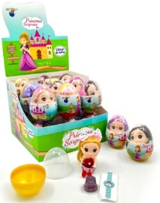 Huevito Sorpresa Princesa, display 18 unds.