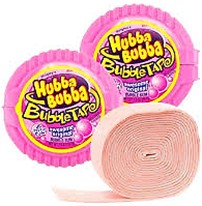 Chicle Bubble Tape en rollo, Caja 12 unds.