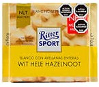 Chocolate Ritter Sport, Blanco avellanas enteras 100gr.