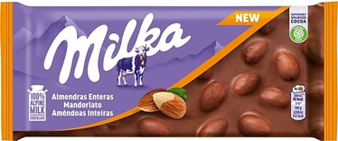 Chocolate Milka Almendras Enteras, 100gr.