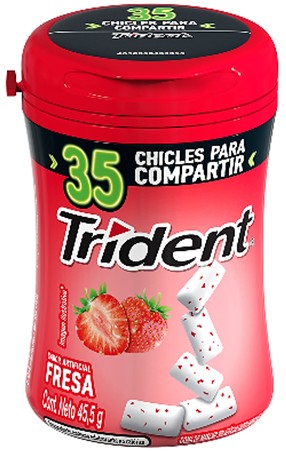 Trident Fresa 35S Botella, Display 6 unds.