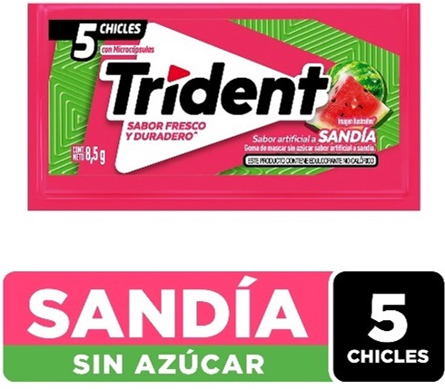 Trident Dentine Sandia 5S, Display 30 unds.