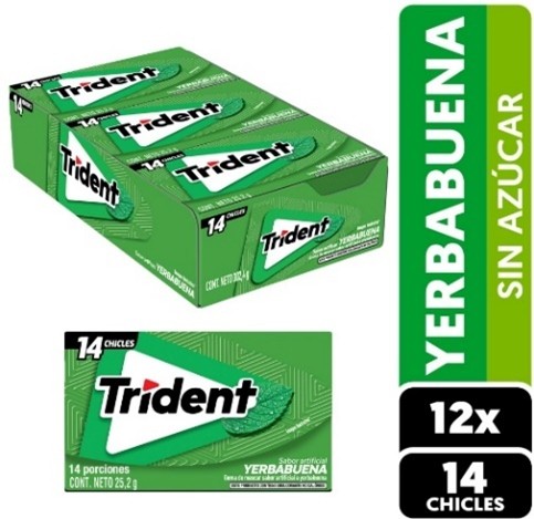 Trident Yerbabuena 14S, Display 12 unds.