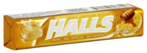 Halls Miel/Limon, display x 12 und.