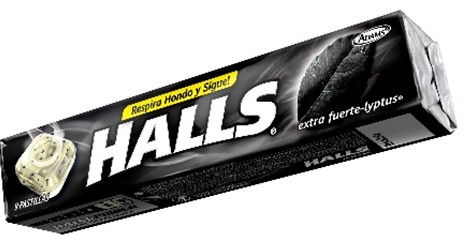 Halls Extra Strong, display x 12 und.