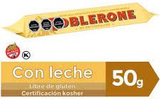 Toblerone Leche sin gluten, 50gr.