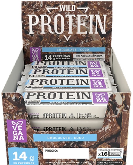 Barra Wild Chocolate Coco, VEGANA – Display 16 unds.