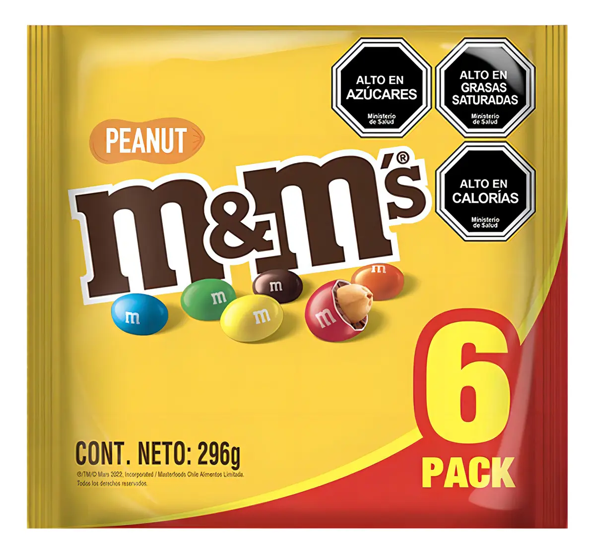 M&M Peanut, Bolsa de 6 unidades