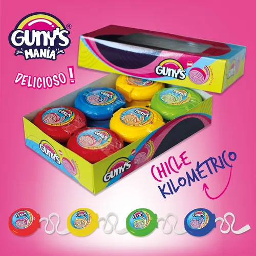 Gunys Chicle Kilometrico, display 12 unds.