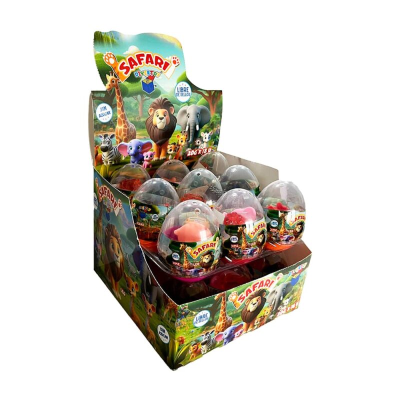 Huevito Sorpresa Safari, SIN SELLOS – Display 18 unds.
