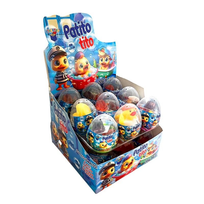 Huevito Sorpresa Pato Tito, display 18 unds.