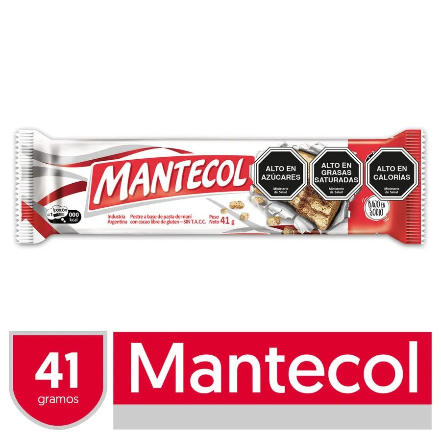 Mantecol Maxi Barra 41gr, display 12 unds.