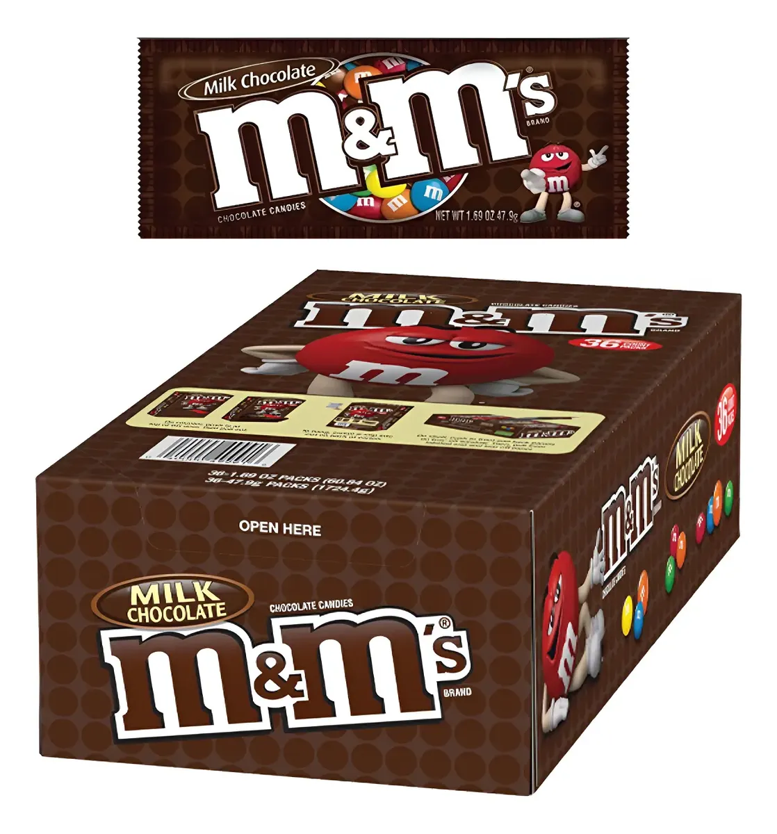 M&M Chocolate, caja de 36 unidades