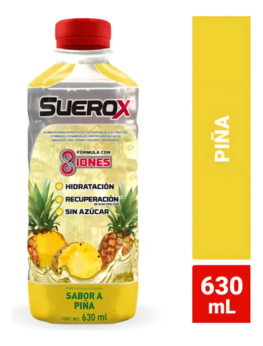 Suerox sabor PIÑA, 630ml.