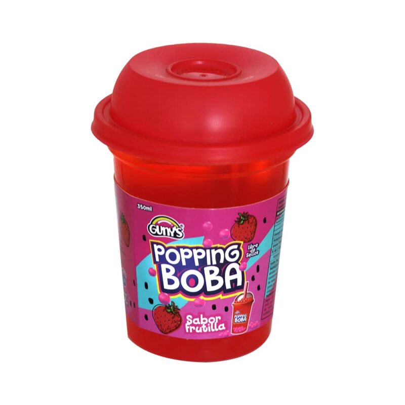 Gunys Popping Boba Frutilla, bebida con pelotitas de gel 350ml
