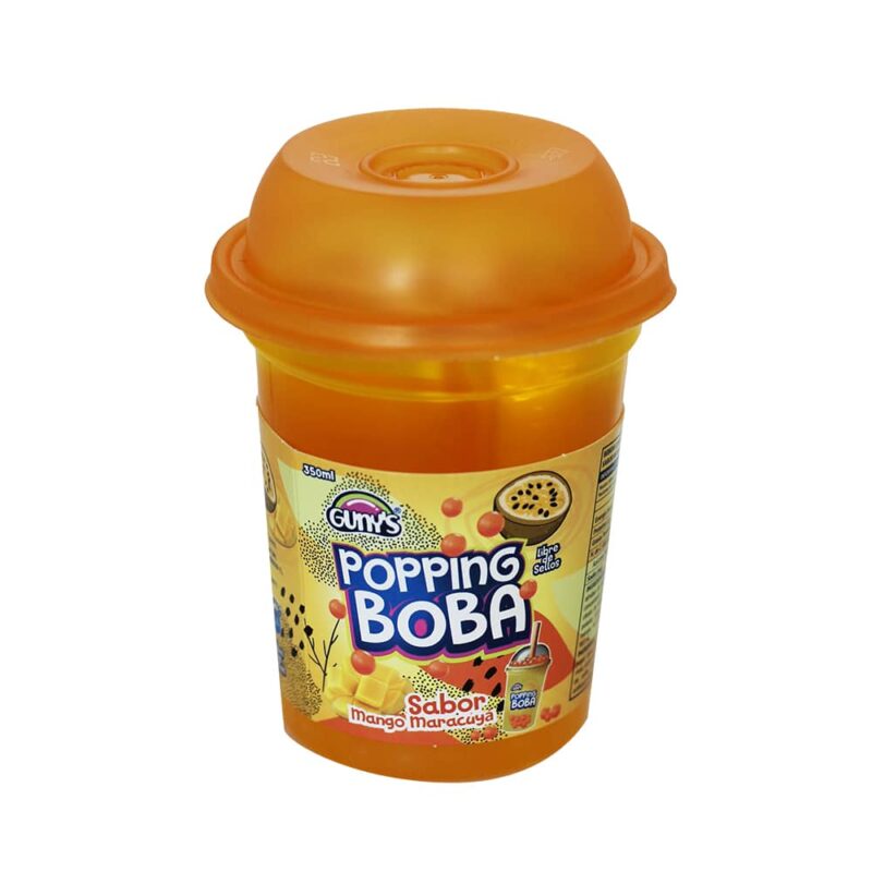 Gunys Popping Boba Mango Maracuya, bebida con pelotitas de gel 350ml