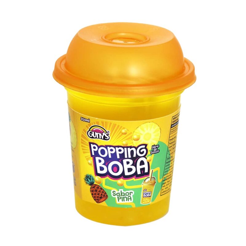 Gunys Popping Boba Piña, bebida con pelotitas de gel 350ml