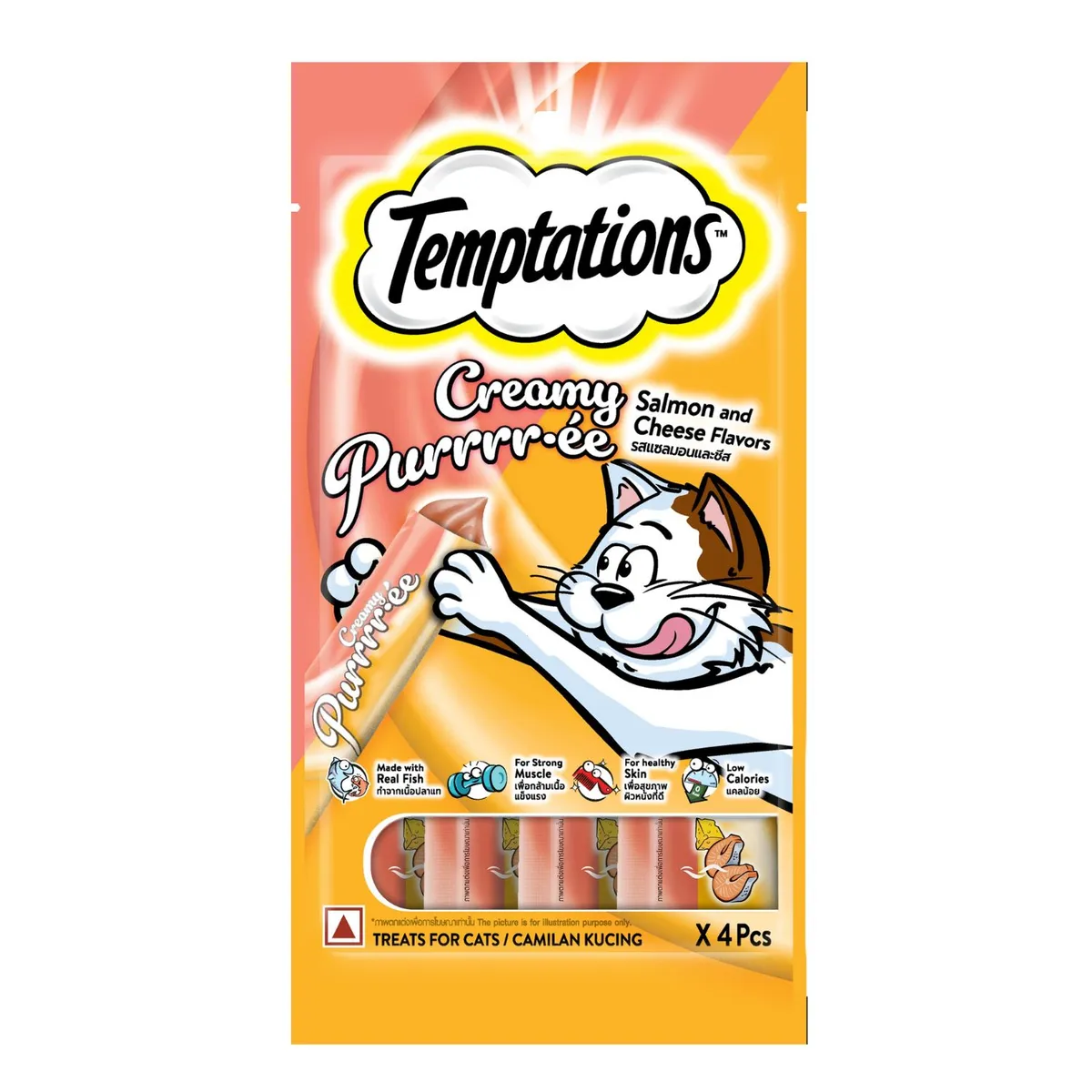 Temptations Creamy Salmon Queso, 48gr. Display 6 unds.