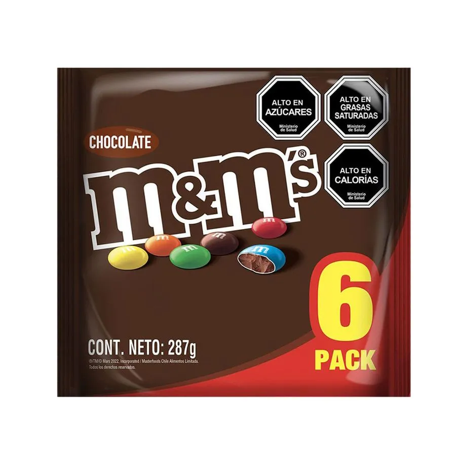 M&M Chocolate , Bolsa de 6 unidades